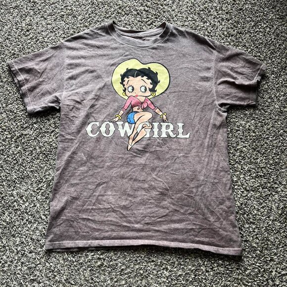 Betty Boop Tops - Betty Boop Cowgirl T Shirt Size Medium Brown Country Girl Western Cute Feminine